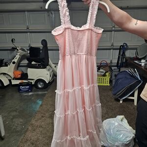Pink Ruffled Sundress